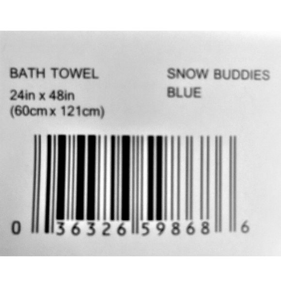 3 new Winter Wonderland Snow Buddies Bath Towels with Snowman, Bird, Street Lamp - Picture 3 of 9